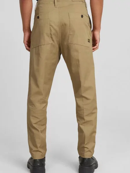 Плісировані штани G-star Raw бежеві
