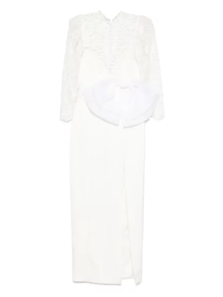 Rochie Silk Love & Lace de mătase de costum alb
