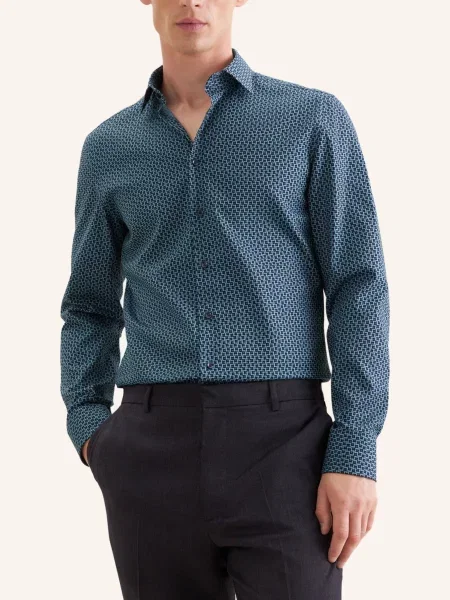 Seidensticker Koszula Biznesowa O Kroju Slim Fit gruen zielona