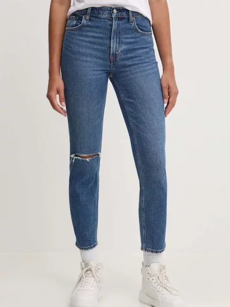 Дънки Abercrombie & Fitch тъмносиньо