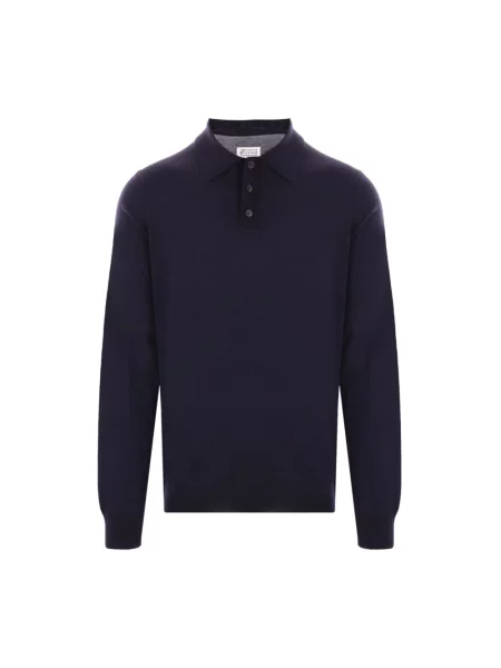 Koszulka polo Maison Margiela niebieska