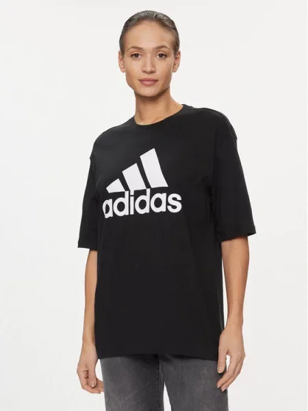Adidas T-Shirt Essentials Big Logo Boyfriend T-Shirt czarny