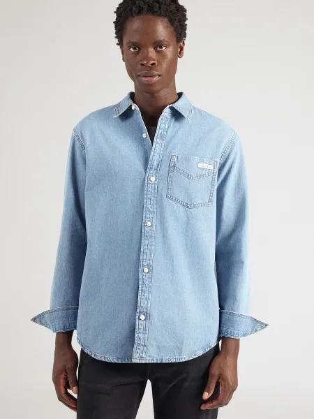 Calvin Klein Jeans Cămașă ESSENTIAL CLASSIC denim albastru