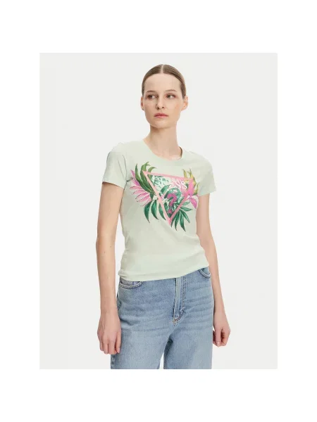 Guess Футболка Slim Fit бірюзовий
