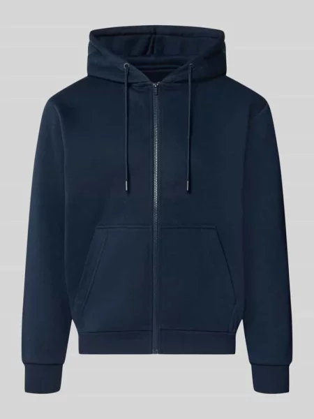 Bluza rozpinana o kroju regular fit z mieszanki bawełny model BRADLEY' Jack & Jones granatowa