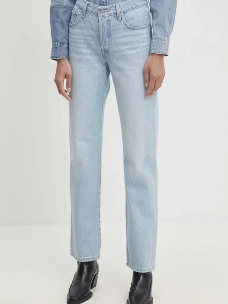 Дънки Levi's с висока талия синьо
