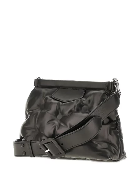 Δερμάτινος καπιτονέ clutch Maison Margiela μαύρο