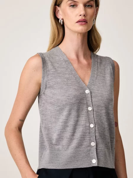 MM by Max Mara női gyapjú mellény MMLALBATA szürke