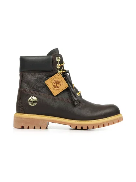 Krajkové šněrovací kotníkové boty Timberland hnědé