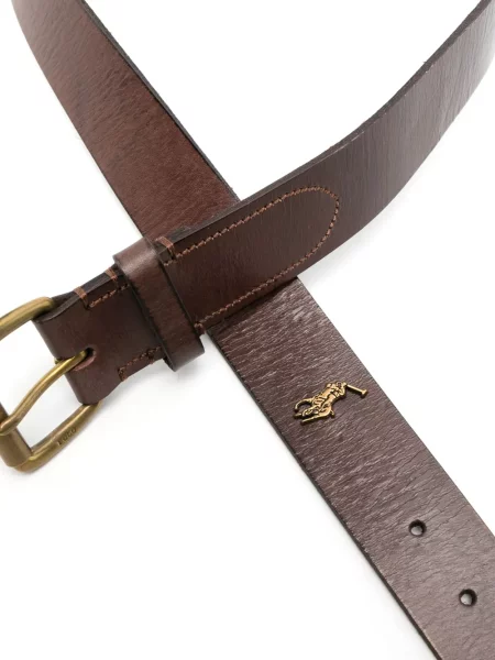 Kožne dugo čarape Polo Ralph Lauren karirane smeđa