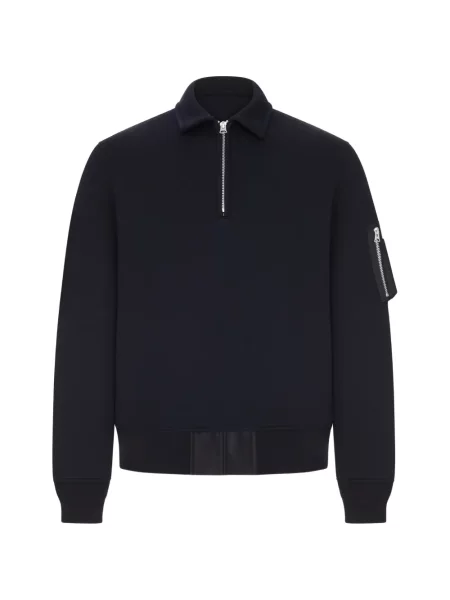 Hanorac cu fermoar Sacai negru