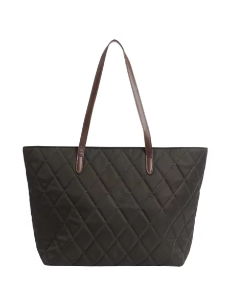 Barbour Geantă shopper + borsetă verde