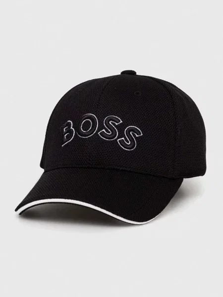 Boss Green sapca negru cu imprimeu alb