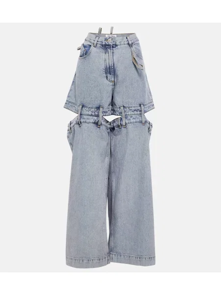 Blugi The Attico cu talie joasă albastru