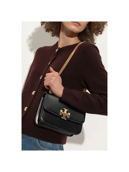 Tory Burch torebka skórzana Eleanor czarna