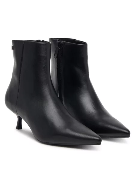 Tommy Jeans Aulinukai Tjw Pointed Kitten Heel Boots juoda