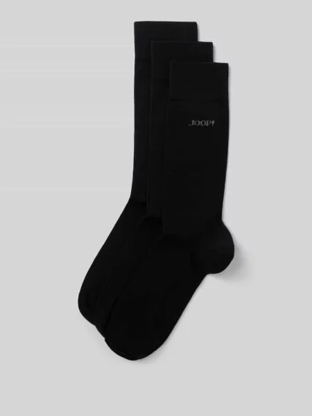 Skarpety z detalem z logo w zestawie 3 szt. Joop! Collection czarne