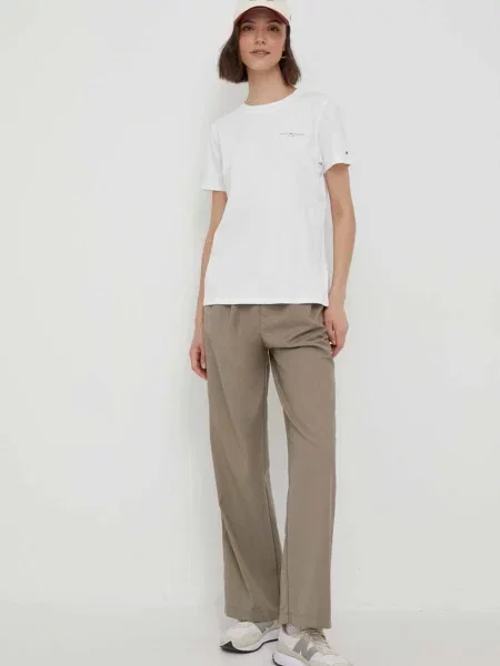 Tommy Hilfiger basic tričko béžové