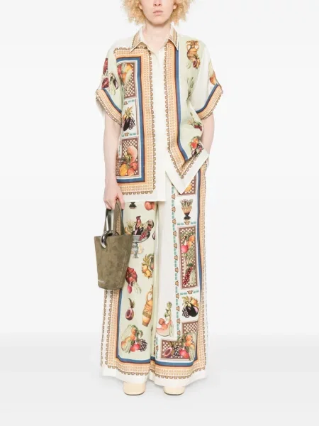 Pantaloni Alemais cu imagine cu cordon