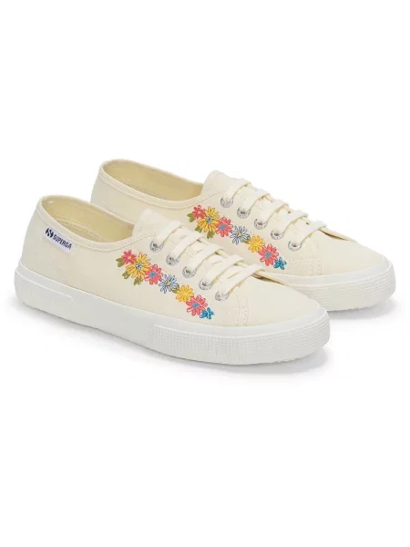 Virágos félcipő Superga nyomtatás fehér