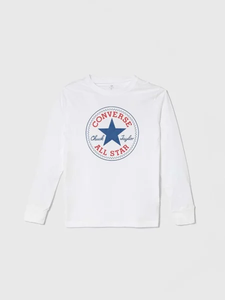 Converse tričko s dlhým rukávom biela
