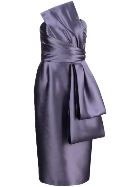 Rochie midi Alberta Ferretti cu funde fără bretele