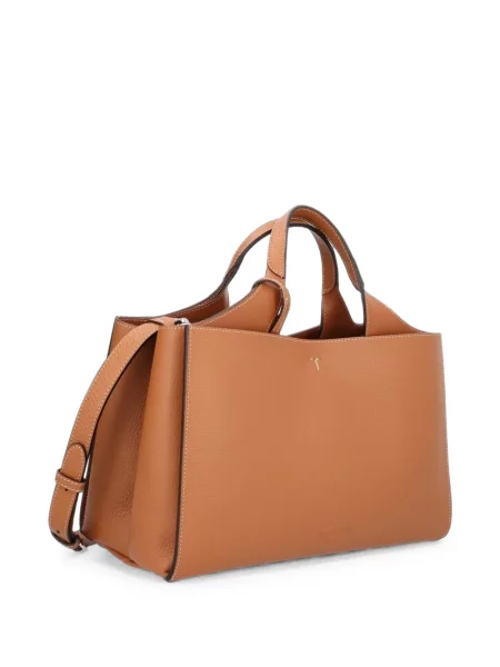 Geantă shopper Tod's din piele cu autograf maro
