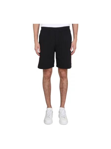 Szorty Alexander Mcqueen z logo czarne