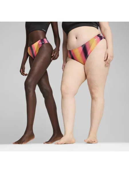 Bezszwowe figi sportowe z wysokim wycięciem PUMA × Modibodi zapewniające średnią/wysoką ochronę żółte