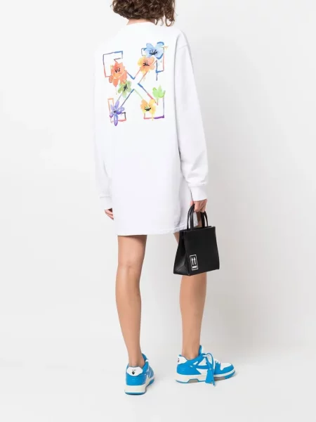 Raštuotas suknele Off-white