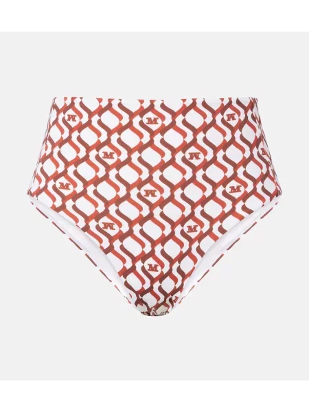 Bikini Max Mara cu talie înaltă cu imagine maro