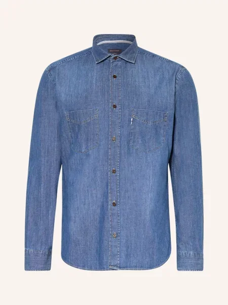 Olymp Džínová Košile Casual Fit modrá
