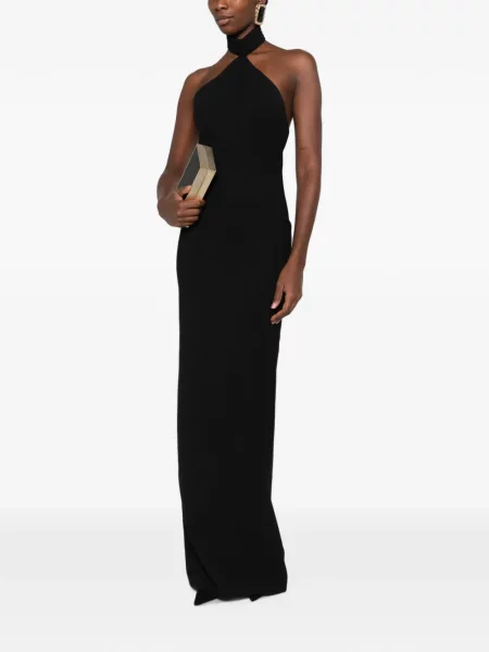 Μάξι φόρεμα The New Arrivals Ilkyaz Ozel με halter λαιμόκοψη μαύρο