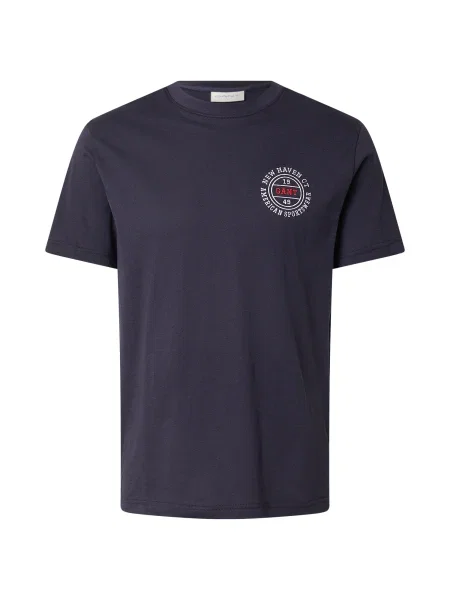 GANT Tricou albastru marin alb