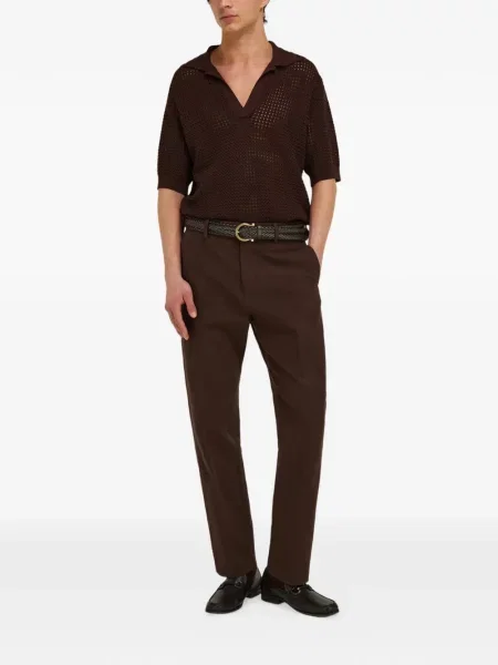 Πλεκτό μικρός polo Ferragamo καφέ