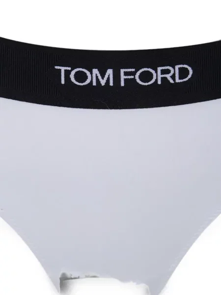 Chiloți tanga Tom Ford cu autograf alb