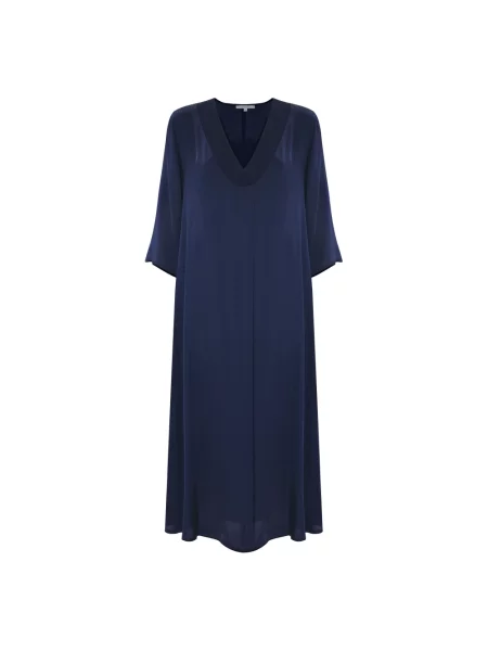 Sukienka Kocca z dekoltem w serek niebieska