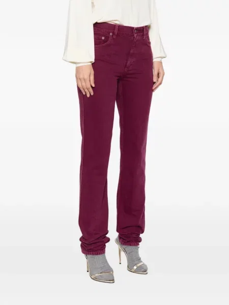 Blugi drepți Chloé cu 5 buzunare violet