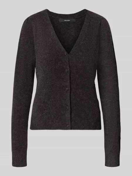 Kardigan rozpinany o kroju regular fit z dekoltem w serek model DOFFY' Vero Moda