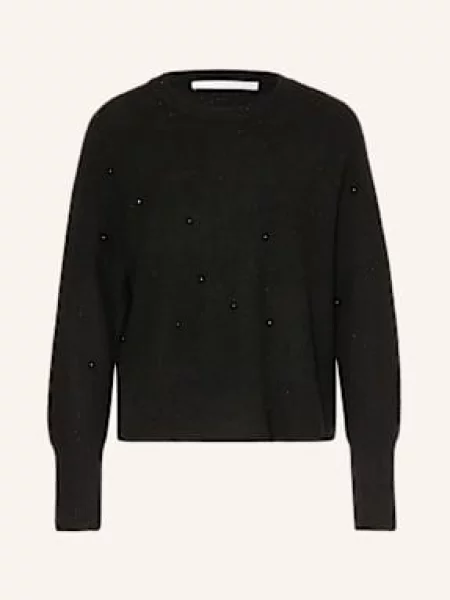 Herzen's Angelegenheit Sweter Z Dodatkiem Kaszmiru I Cekinami schwarz czarny