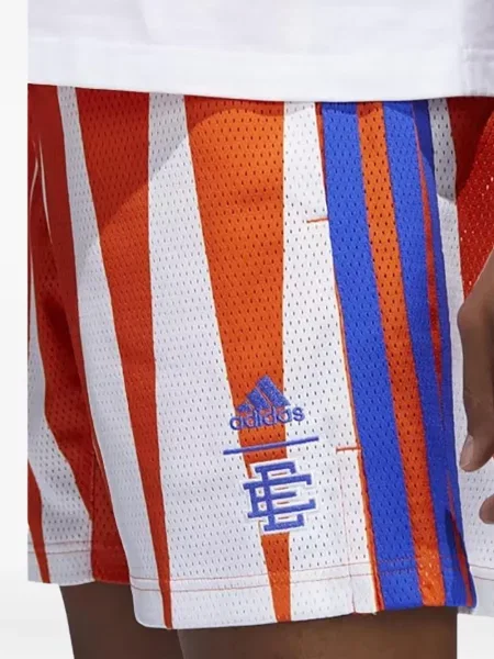 Pantaloni scurți Adidas cu imprimeu geometric cu imagine alb