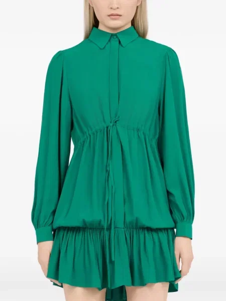 Rochie mini Roberto Cavalli cu volane verde