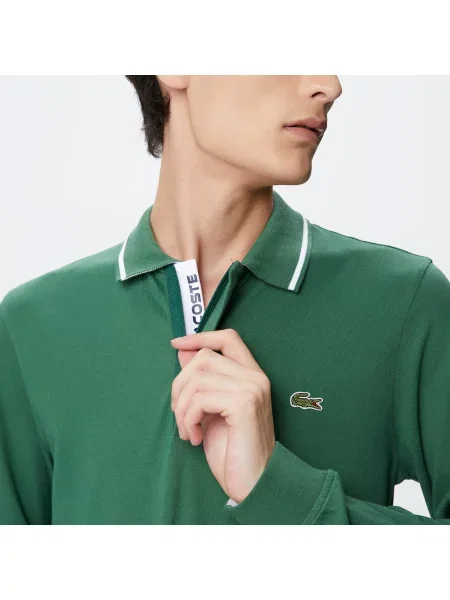 Поло Lacoste зеленое