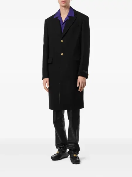Palton Versace de lână negru