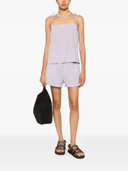 Top A.p.c. în carouri alb