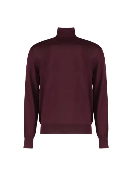 Sweter Saint Laurent żakardowy czerwony