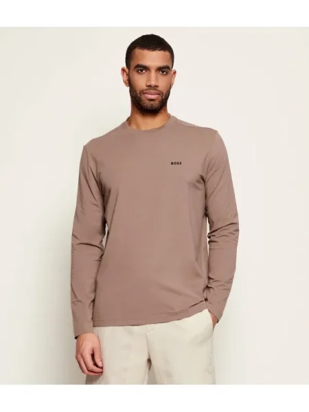 Lung tricou cu mânecă lungă Boss Green stretch verde