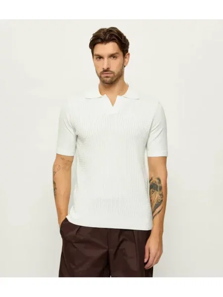 Tricou polo Oscar Jacobson alb