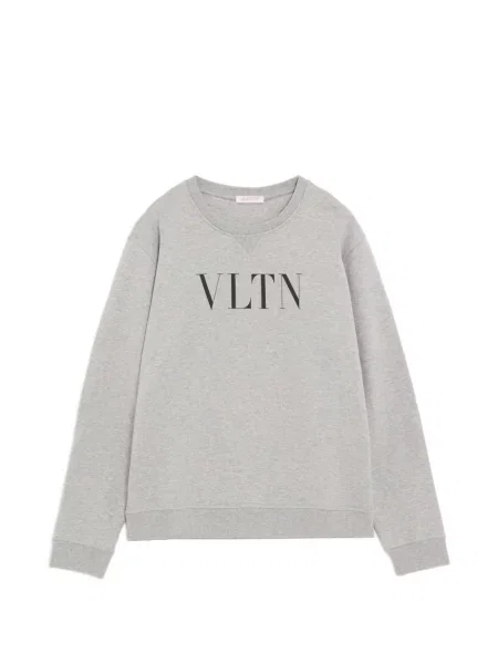 Hanorac crewneck Valentino Garavani cu decolteu rotund gri