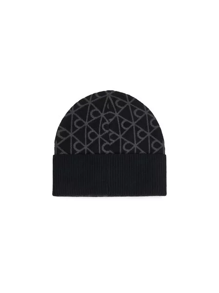 Calvin Klein čiapka beanie pánska vlnená čierna